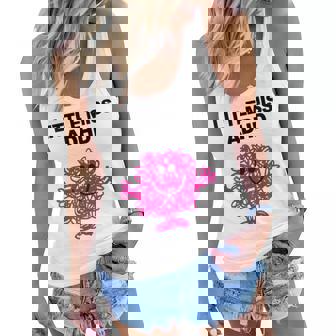 Little Miss Adhd Funny Apparel Women Flowy Tank - Thegiftio