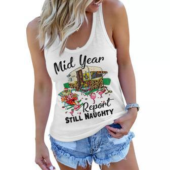 Mid Year Report Still Naughty Christmas In July Camper V3 Women Flowy Tank - Seseable