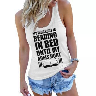 My Workout Is Reading In Bed V3 Women Flowy Tank - Seseable