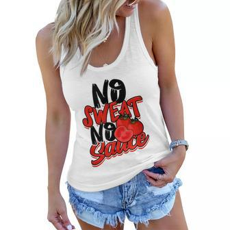 No Sweat No Sauce Pasta Noodles And Tomato Sauce Tshirt Women Flowy Tank - Monsterry CA