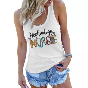 Novelty Nephrology Nurse Appreciation Nephrology Nurse Week Women Flowy Tank - Thegiftio UK