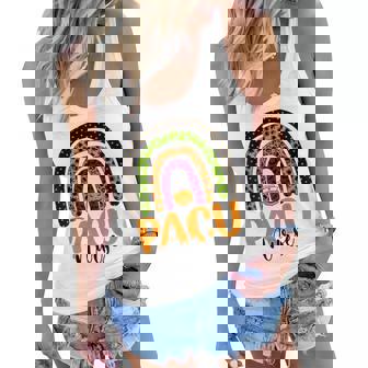 Pacu Nurse Halloween Rainbow Post Anesthesia Care Unit Women Flowy Tank - Thegiftio