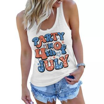 Party In The Usa Fourth Of July 4Th Of July Vintage Women Flowy Tank - Seseable