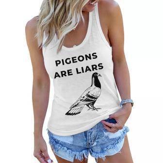 Pigeons Are Liars Tshirt Women Flowy Tank - Monsterry