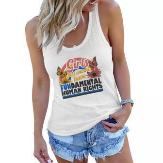 Pro Choice Girl Just Wanna Have Fundamental Human Rights Women Flowy Tank - Seseable