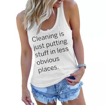 Putting Stuff In Less Obvious Places V2 Women Flowy Tank - Seseable