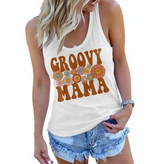 Retro Groovy Mama Matching Family 1St Birthday Party Women Flowy Tank - Seseable