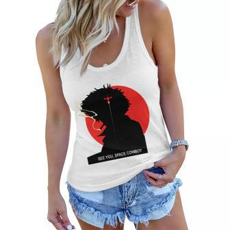 See You Space Cowboy Red Sun Silhouette Women Flowy Tank - Monsterry UK