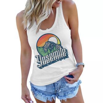 Vintage Yosemite National Park Half Dome Retro Graphic Women Flowy Tank - Seseable