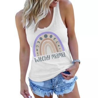 Witchy Mama Rainbow Witch Vibes Halloween Manifesting Women Flowy Tank - Seseable