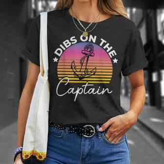 Dibs On The Captain Captain Wife Retro Vintage T-shirt - Thegiftio UK