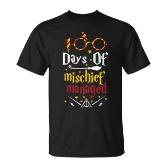 100 Days Of Mischief Managed 100Th Day Of School Unisex T-Shirt - Monsterry DE