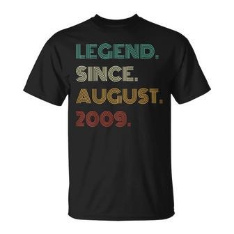 13 Years Old Legend Since August 2009 13Th Birthday T-shirt - Thegiftio