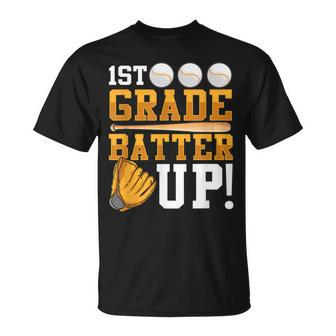 1St Grade Back To School 1St Grade Batter Up Baseball V3 T-shirt - Thegiftio UK