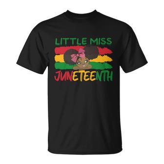 Little Miss Juneteenth Girl Toddler Black History Month Graphic Design Printed Casual Daily Basic Unisex T-Shirt