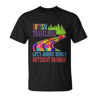 Support Autism Awareness Autistic Travelling Funny Gift Graphic Design Printed Casual Daily Basic Unisex T-Shirt