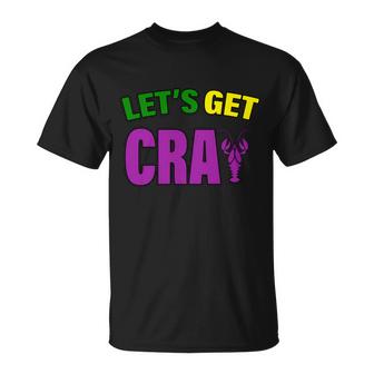 Lets Get Cray Mardi Gras Party Graphic Design Printed Casual Daily Basic Unisex T-Shirt