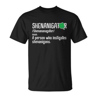 Shenanigator Definition St Patricks Day Graphic Design Printed Casual Daily Basic V2 Unisex T-Shirt