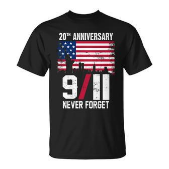 20Th Anniversary Never Forget 911 September 11Th Tshirt Unisex T-Shirt - Monsterry