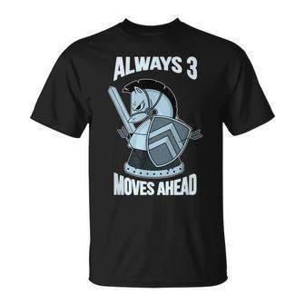 3 Moves Ahead Knight Chess Gift Idea For Nerdy Kids Unisex T-Shirt - Seseable