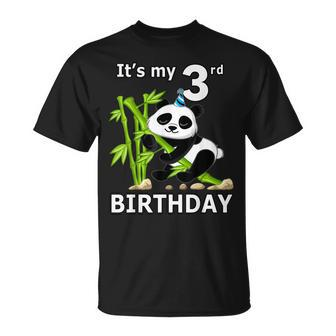 3Rd Birthday 3 Years Old Party Animal Panda Lover V2 T-shirt - Thegiftio UK