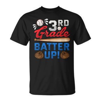 3Rd Grade Back To School 3Rd Grade Batter Up Baseball T-shirt - Thegiftio UK