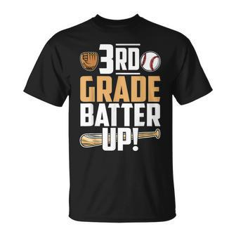3Rd Grade Back To School 3Rd Grade Batter Up Baseball V3 T-shirt - Thegiftio UK