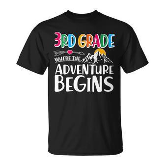 3Rd Grade Where The Adventure Begins Unisex T-Shirt - Monsterry DE