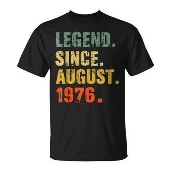 46 Year Old 46Th Birthday Legend Since August 1976 T-shirt - Thegiftio UK