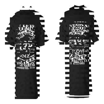 47Th Birthday Vintage 1975 Legends Born In 1975 T-Shirt - Thegiftio UK