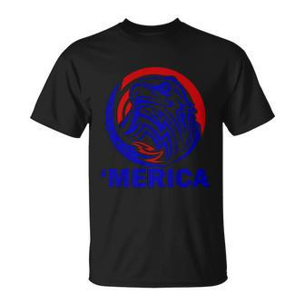 4Th Of July Merica Eagle Proud American Unisex T-Shirt - Monsterry
