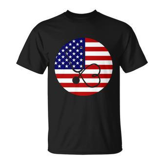 4Th Of July Nurse Independence Day Design Gift American Flag Gift Unisex T-Shirt - Monsterry CA
