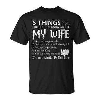 5 Things You Should Know About My Wife V2 T-shirt - Thegiftio UK