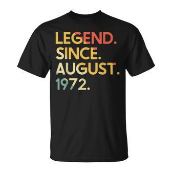 50 Years Old Vintage Legend Since August 1972 50Th Birthday T-shirt - Thegiftio UK