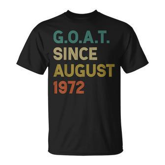 50Th Birthday 50 Years Old Goat Since August 1972 T-shirt - Thegiftio UK