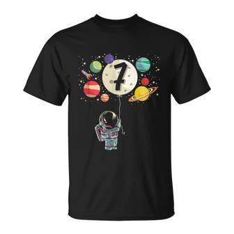7 Years Old Birthday Boy Astronaut 7Th Birthday T-shirt - Thegiftio UK