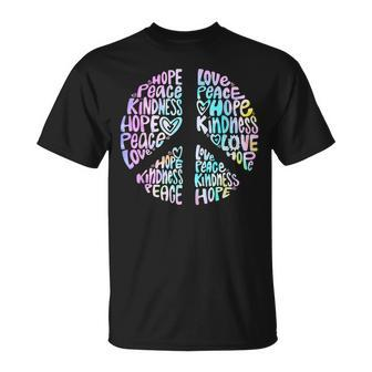 70S Hippie Costume Hope Love Kindness Tie Dye Peace T-shirt - Thegiftio UK