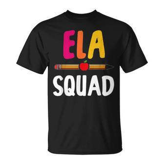 8Q1v Ela Squad English Language Arts Teacher School T-shirt - Thegiftio UK