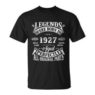 95 Birthday 1927 Vintage 95 Birthday T-Shirt - Thegiftio UK