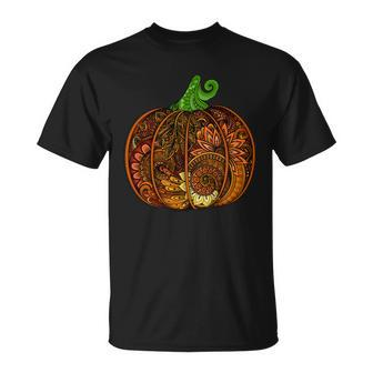 Abstract Pumpkin Thanksgiving Logo Tshirt Unisex T-Shirt - Monsterry CA