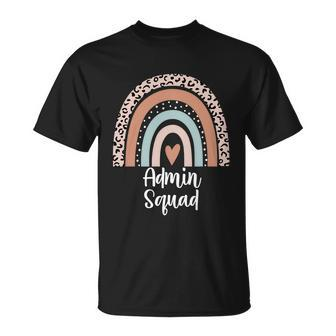 Admin Squad Rainbow Leopard Administrative Team Office Meaningful Gift Unisex T-Shirt - Monsterry