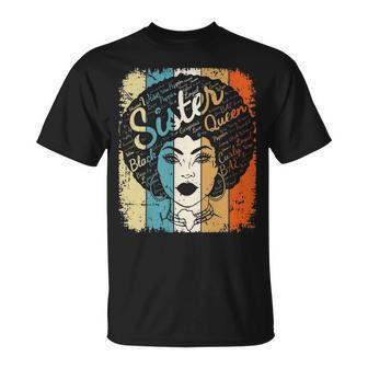 African American Sister Educated Strong Black Woman Queen T-shirt - Thegiftio UK