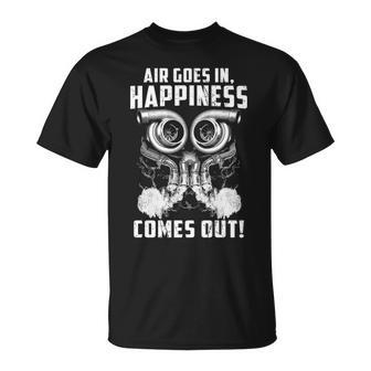Air Goes In Happiness Comes Out V2 Unisex T-Shirt - Seseable
