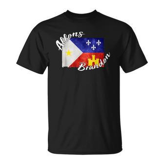 Allons Brandon Louisiana Acadiana Flag Lafayette T-shirt - Thegiftio UK