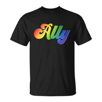 Ally Lgbt Support Tshirt Unisex T-Shirt - Monsterry DE