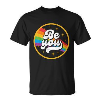 Ally Retro Vintage Be You Pride Lgbtq Gay Lgbt Unisex T-Shirt - Monsterry
