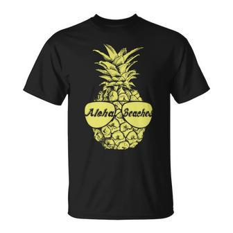 Aloha Beaches Pineapple Tshirt Unisex T-Shirt - Monsterry