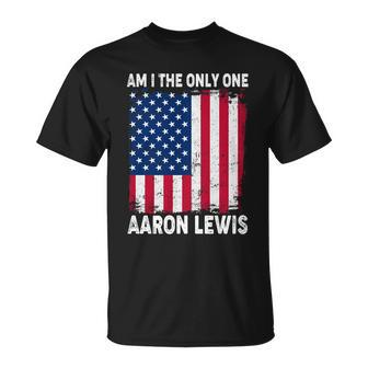 Am I The Only One Aaron Lewis Distressed Usa American Flag Unisex T-Shirt - Monsterry UK