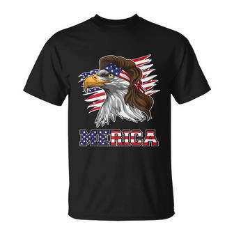American Bald Eagle Mullet 4Th Of July Funny Usa Patriotic Meaningful Gift Unisex T-Shirt - Monsterry DE