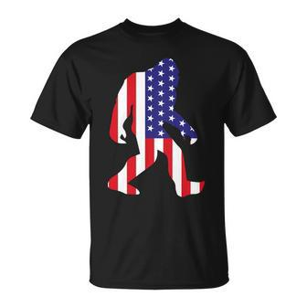 American Bigfoot Tshirt Unisex T-Shirt - Monsterry
